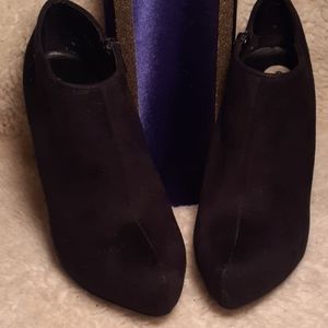 Beautiful Black suede bootie heels